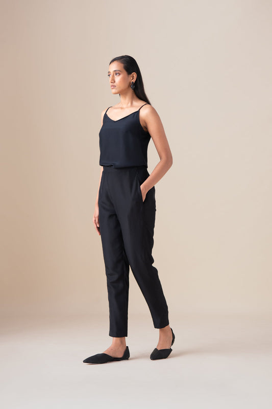 Habutai Sumi Pants – Black