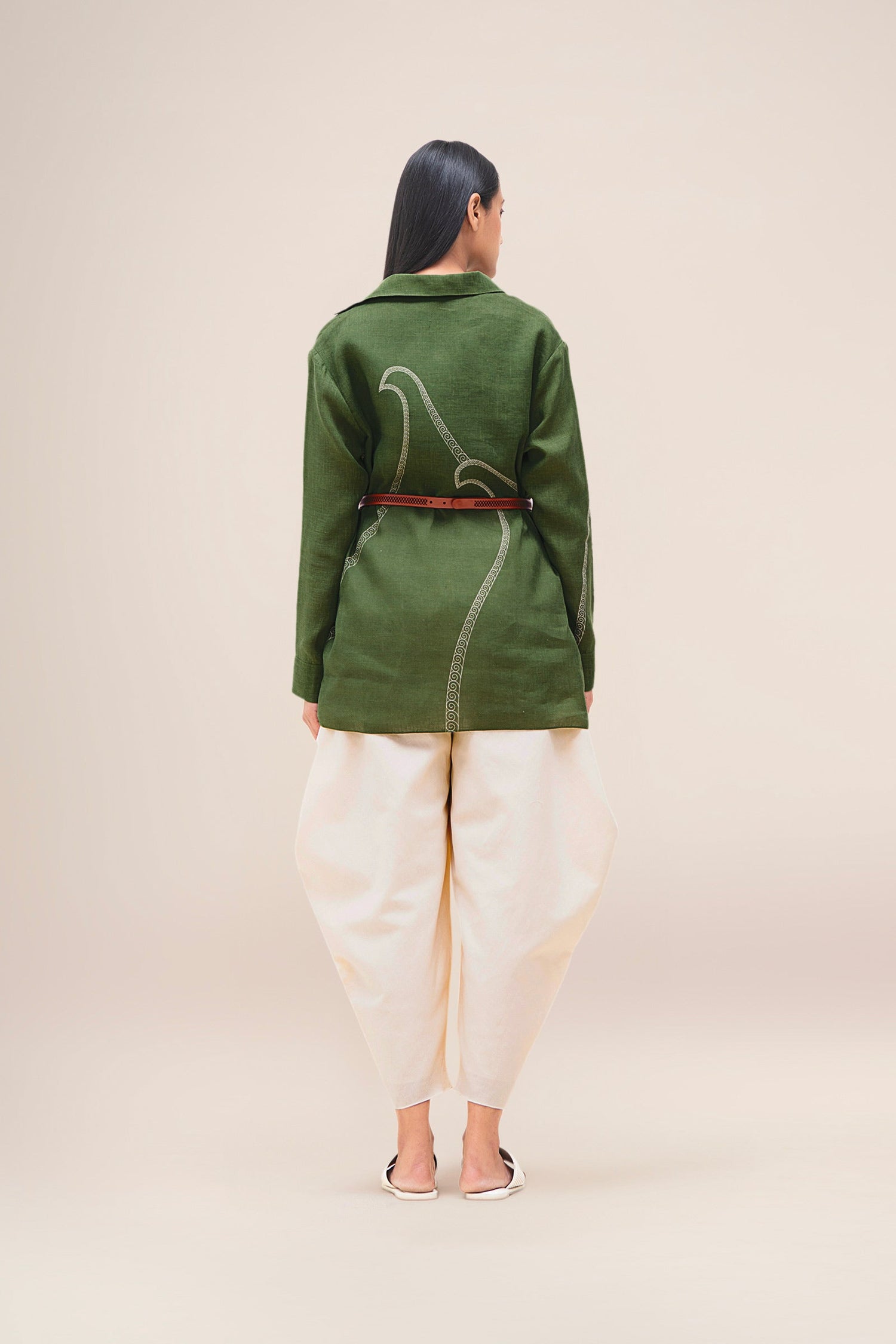  Linen Bulbul Shirt – Green