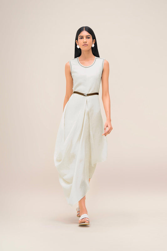 Linen Dove Dress – Ivory