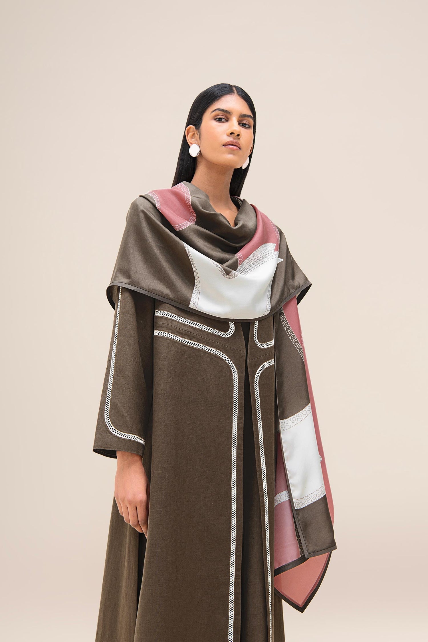  Silk Avis Scarf – Brown