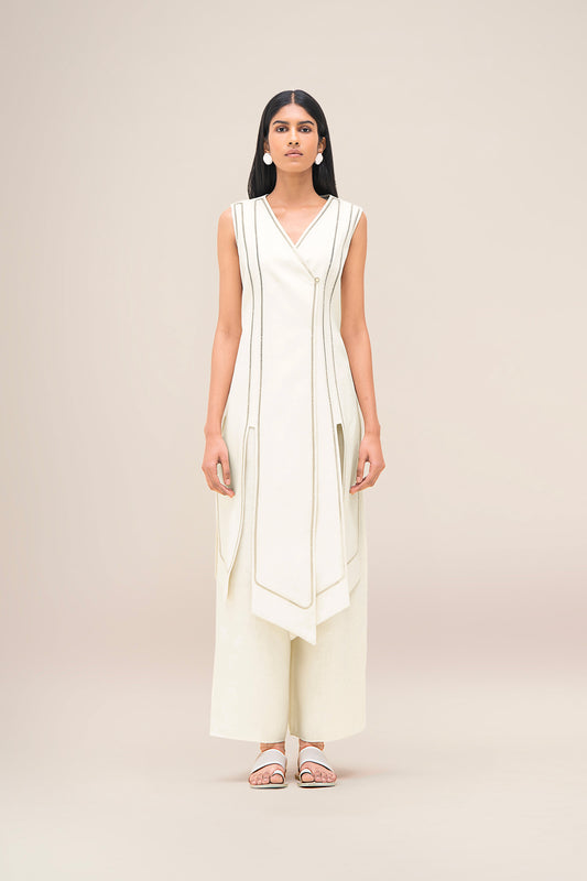 Linen Kashika Tunic Set – Ivory