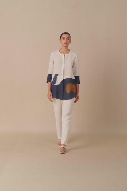 Linen Lubnah Shirt Set – Ivory