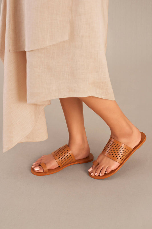 Leather Lesha Slip-ons – Brown