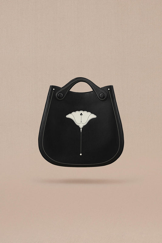 Faux Leather Judy Tote Bag – Black