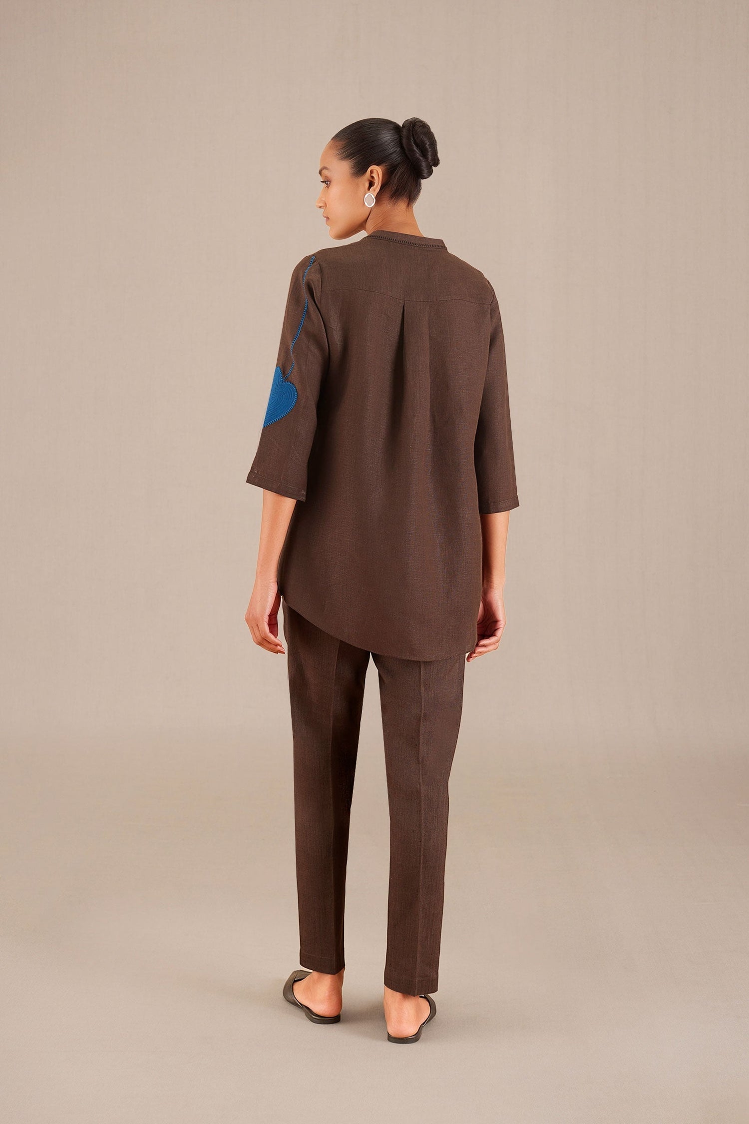  Linen Zenya Shirt Co-ord Set – Brown